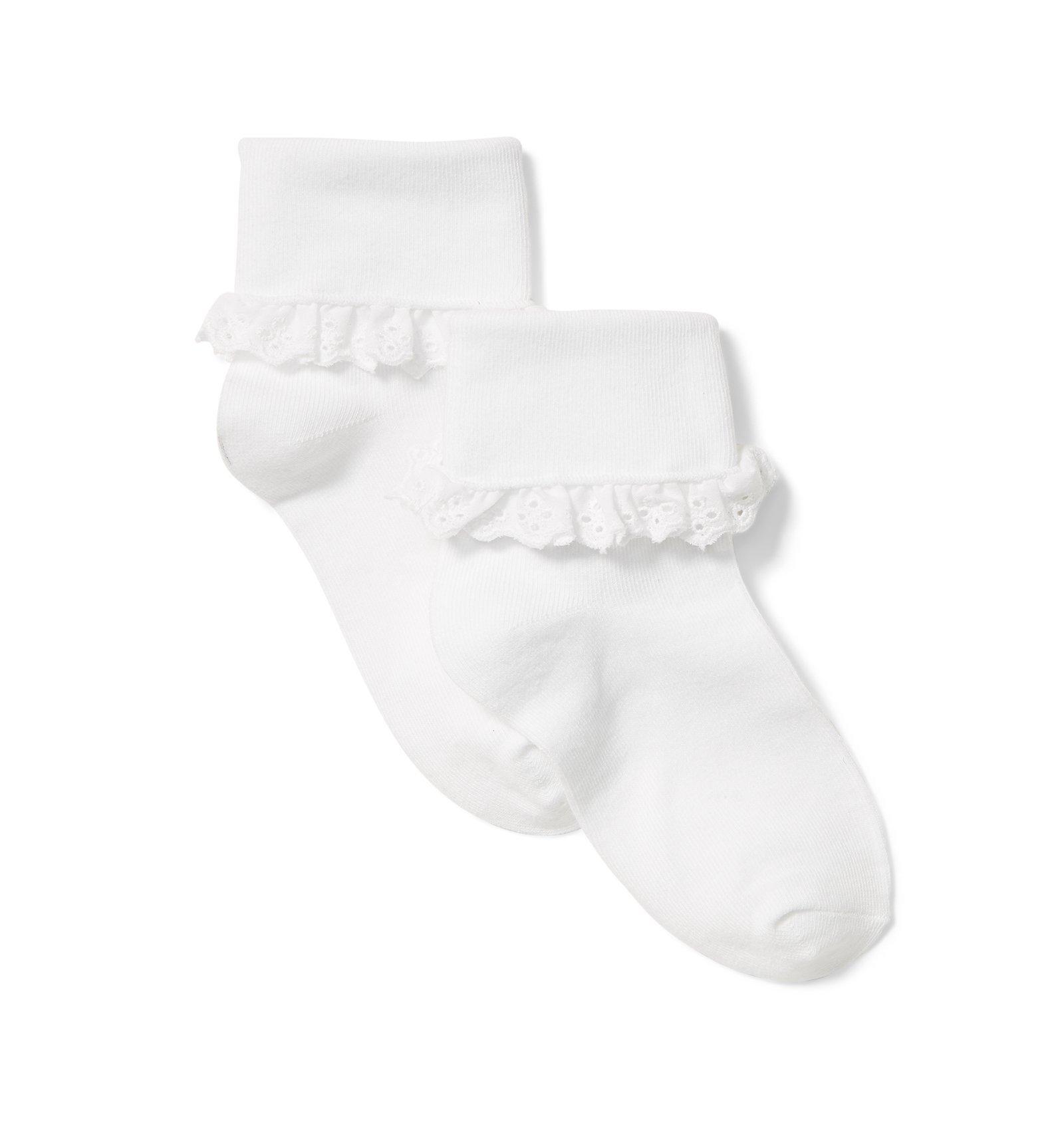 Eyelet Trim Sock