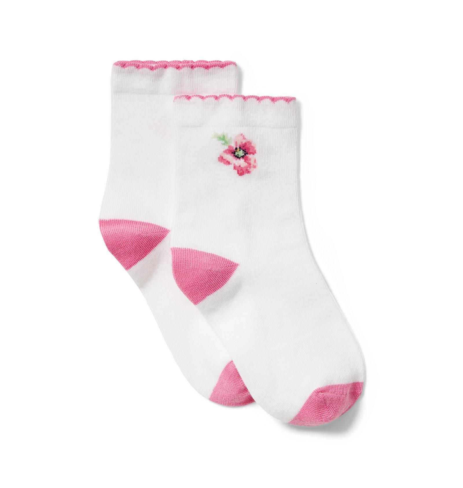 Scallop Trim Flower Icon Sock image number 0