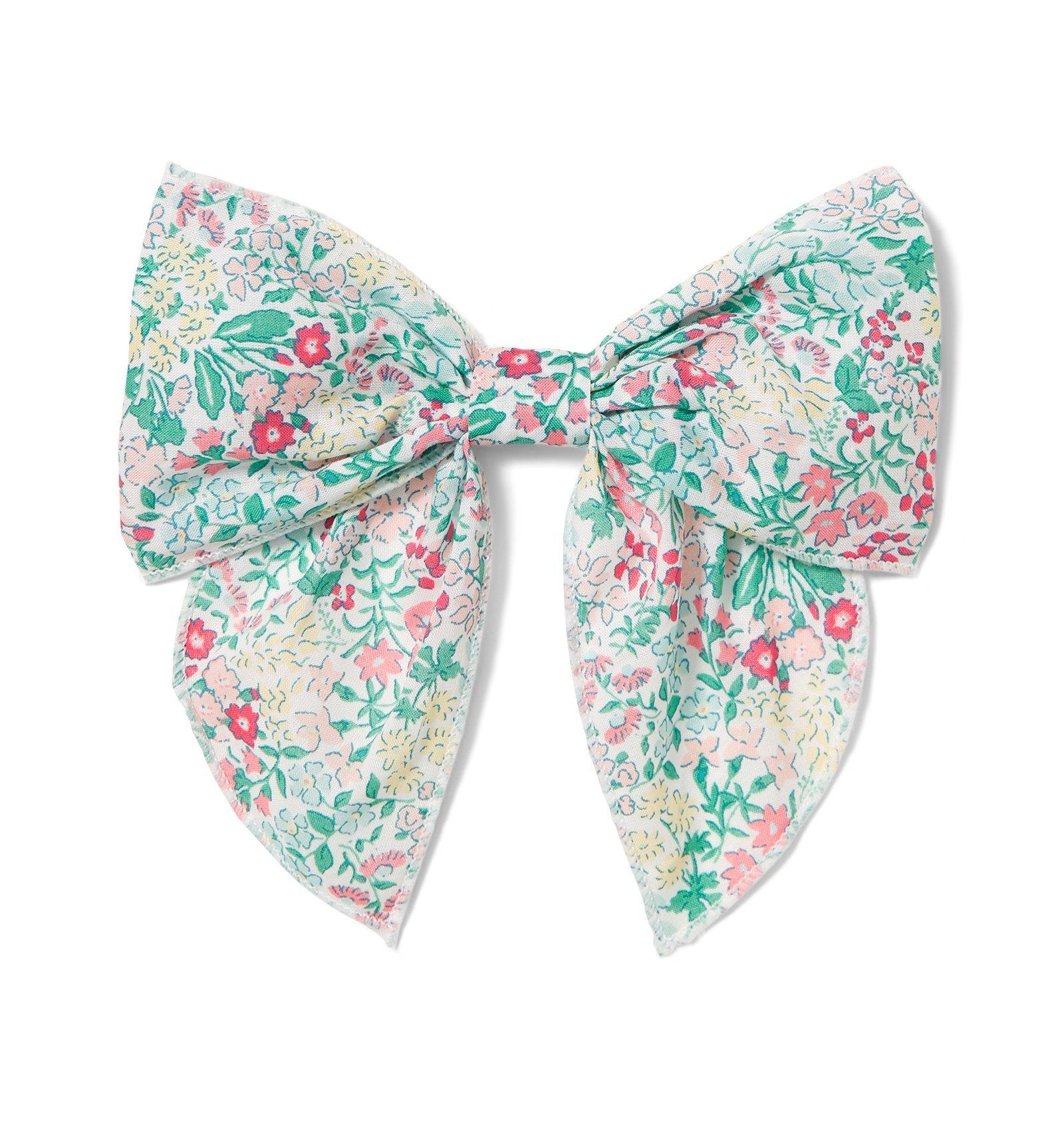 Mini Floral Bow Barrette image number 0