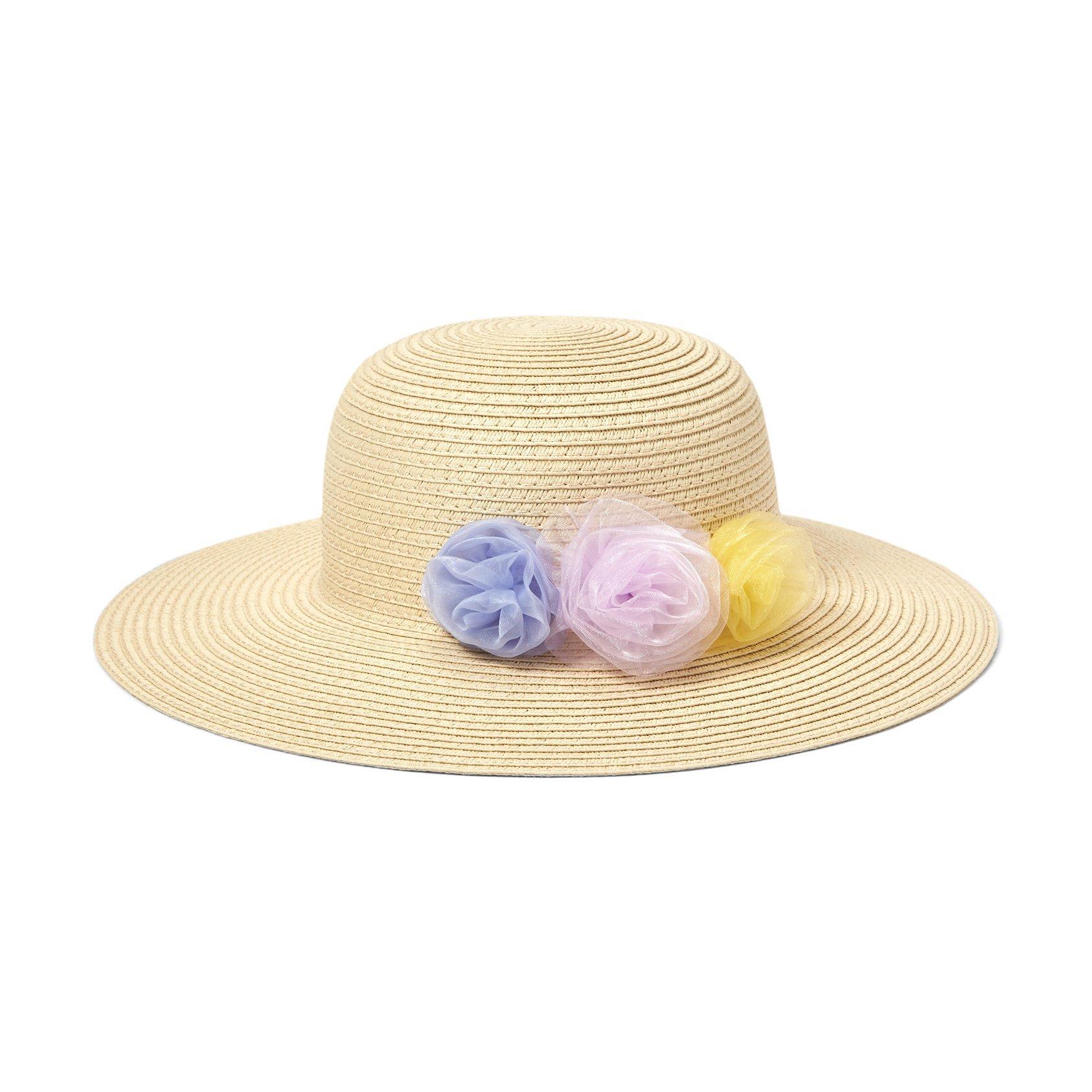 Triple Flower Straw Hat