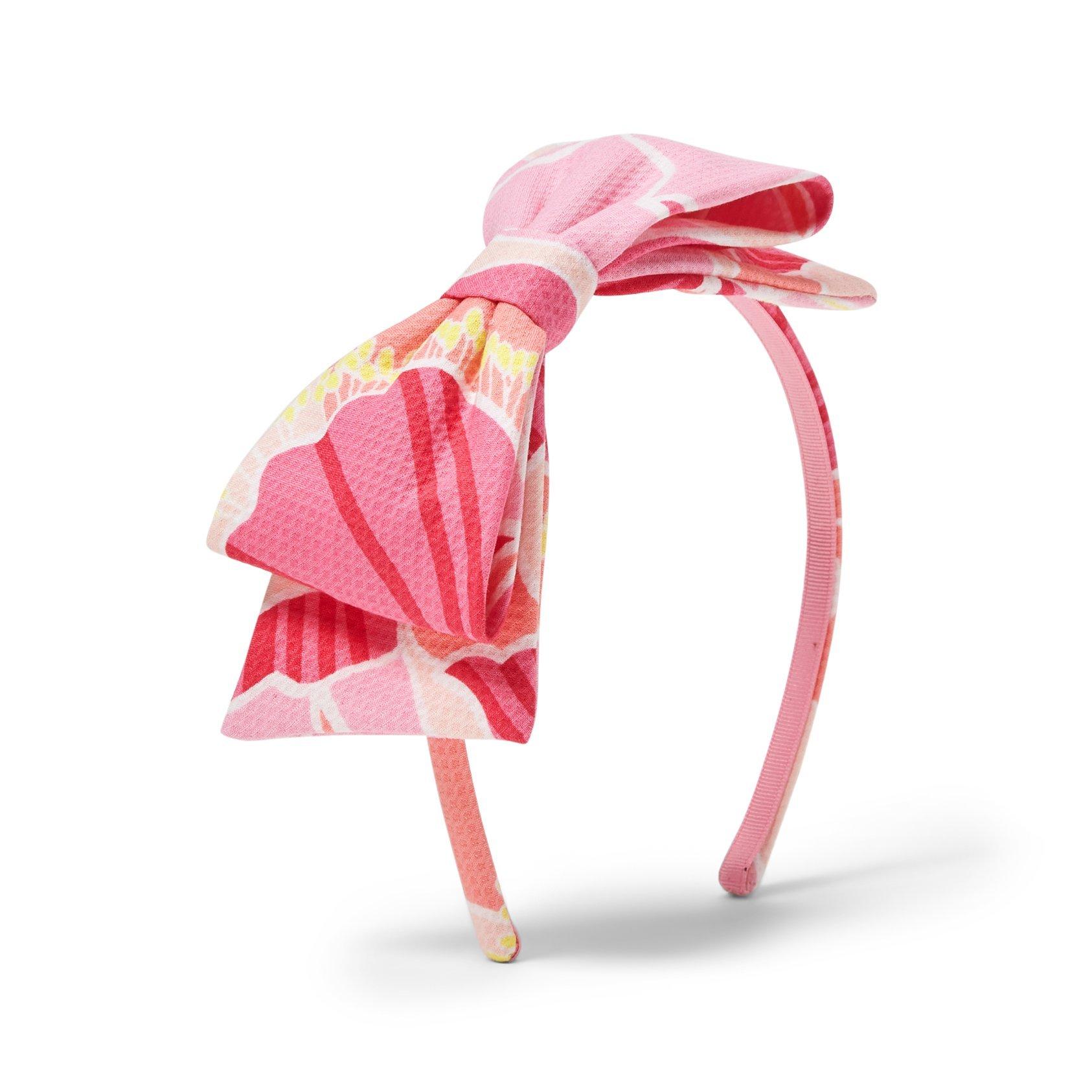 Peony Print Bow Headband image number 0