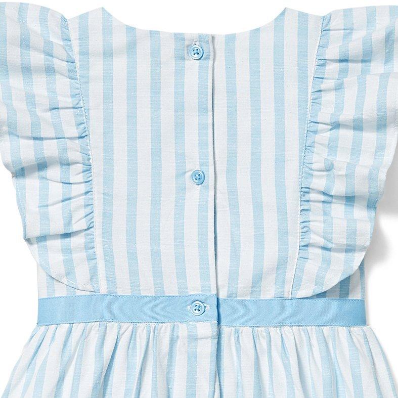 Embroidered Flower Stripe Dress image number 3
