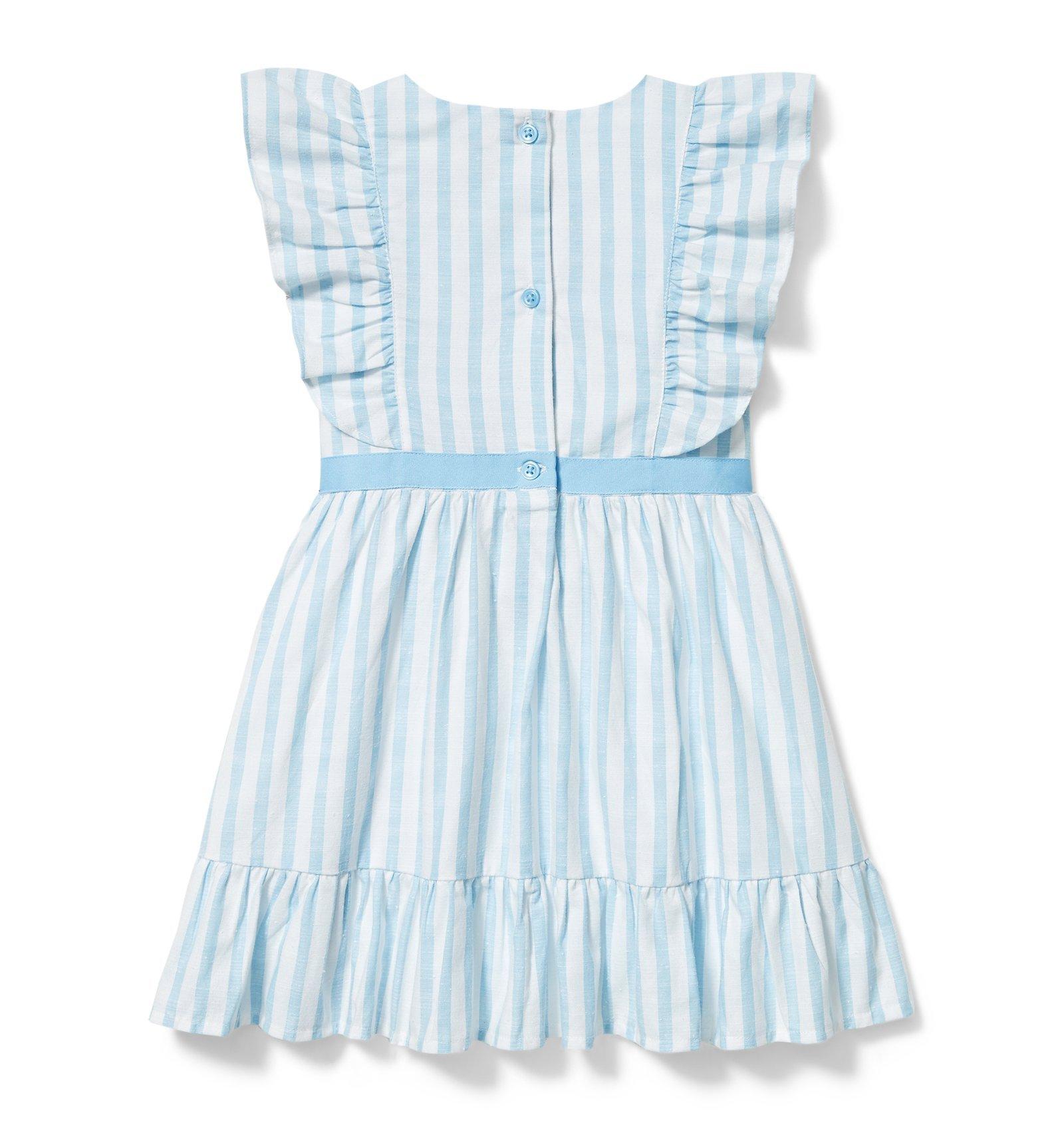 Embroidered Flower Stripe Dress image number 1