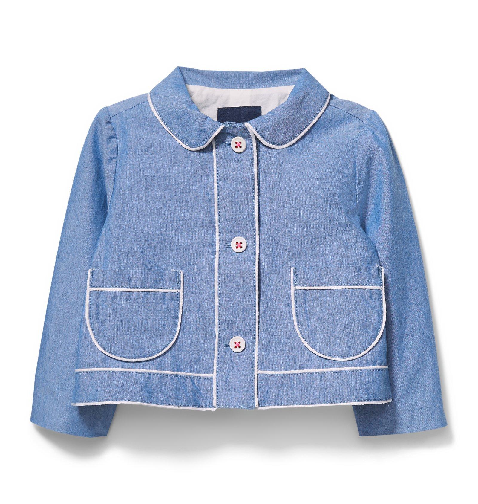 White Trim Chambray Jacket image number 0