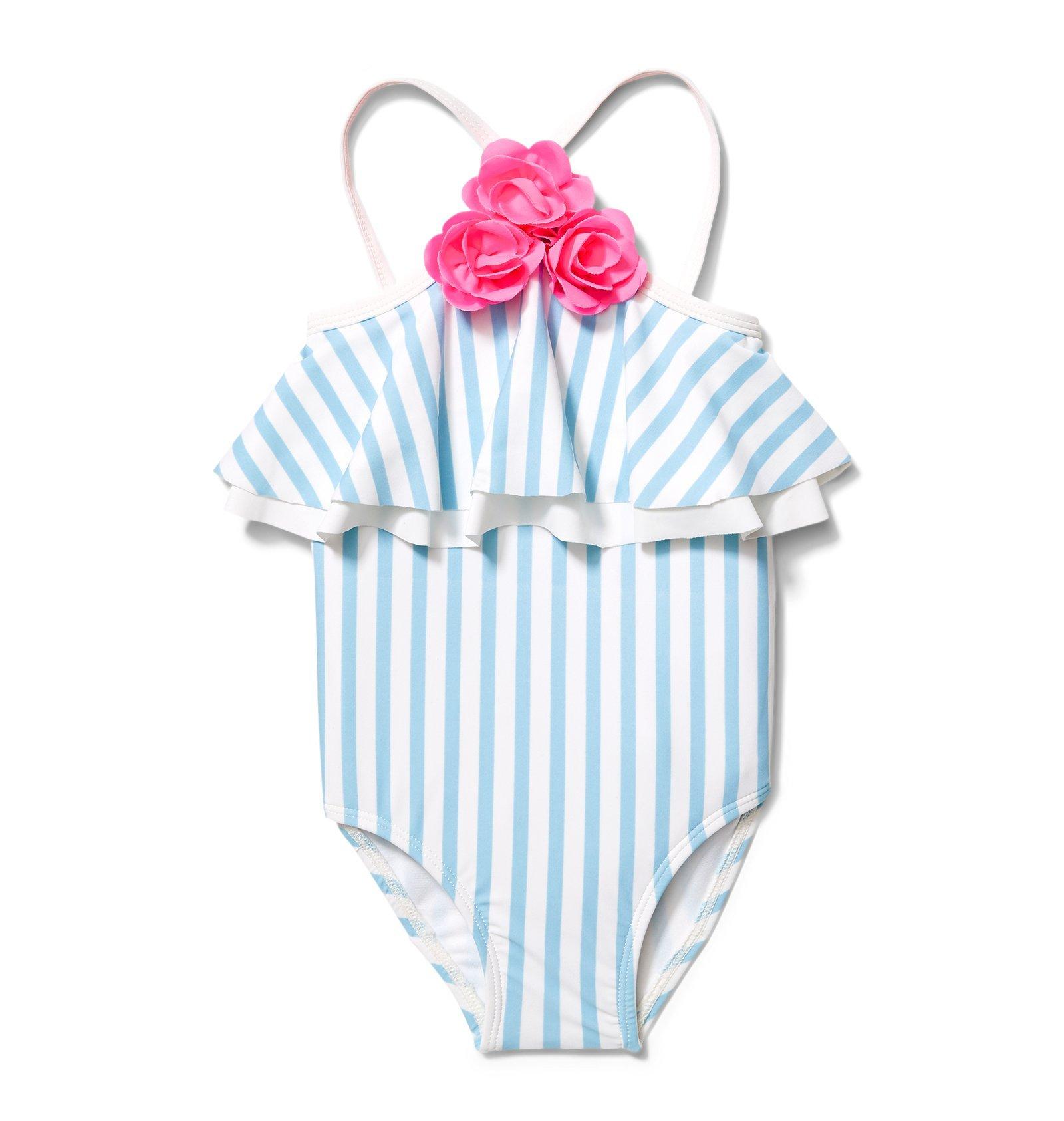Stripe Triple Rosette Swimsuit image number 0