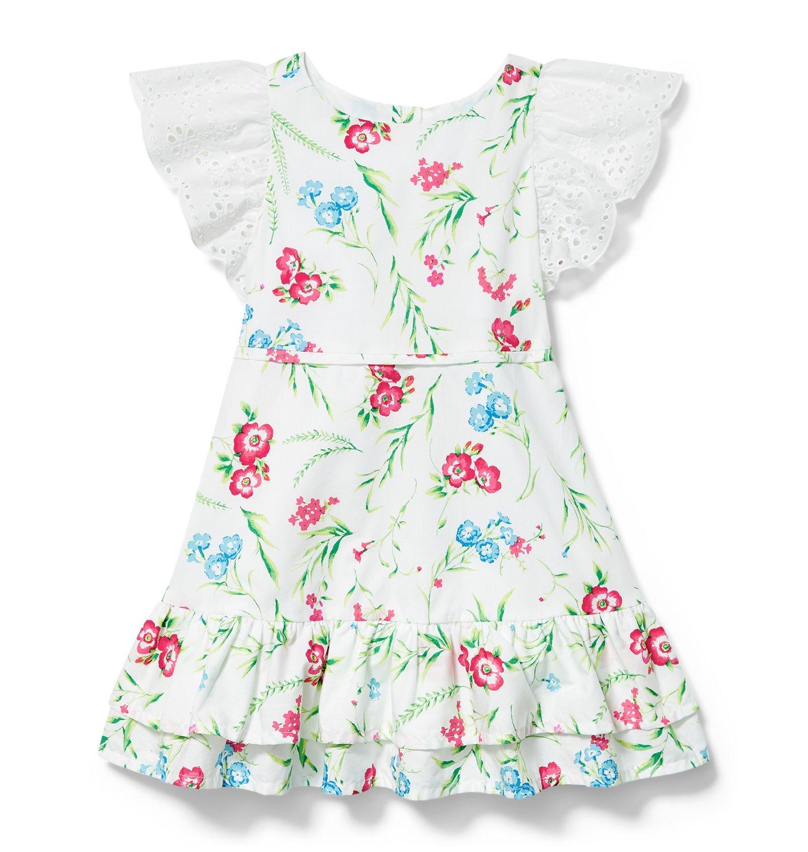 Eyelet Sleeve Floral Dress image number 0
