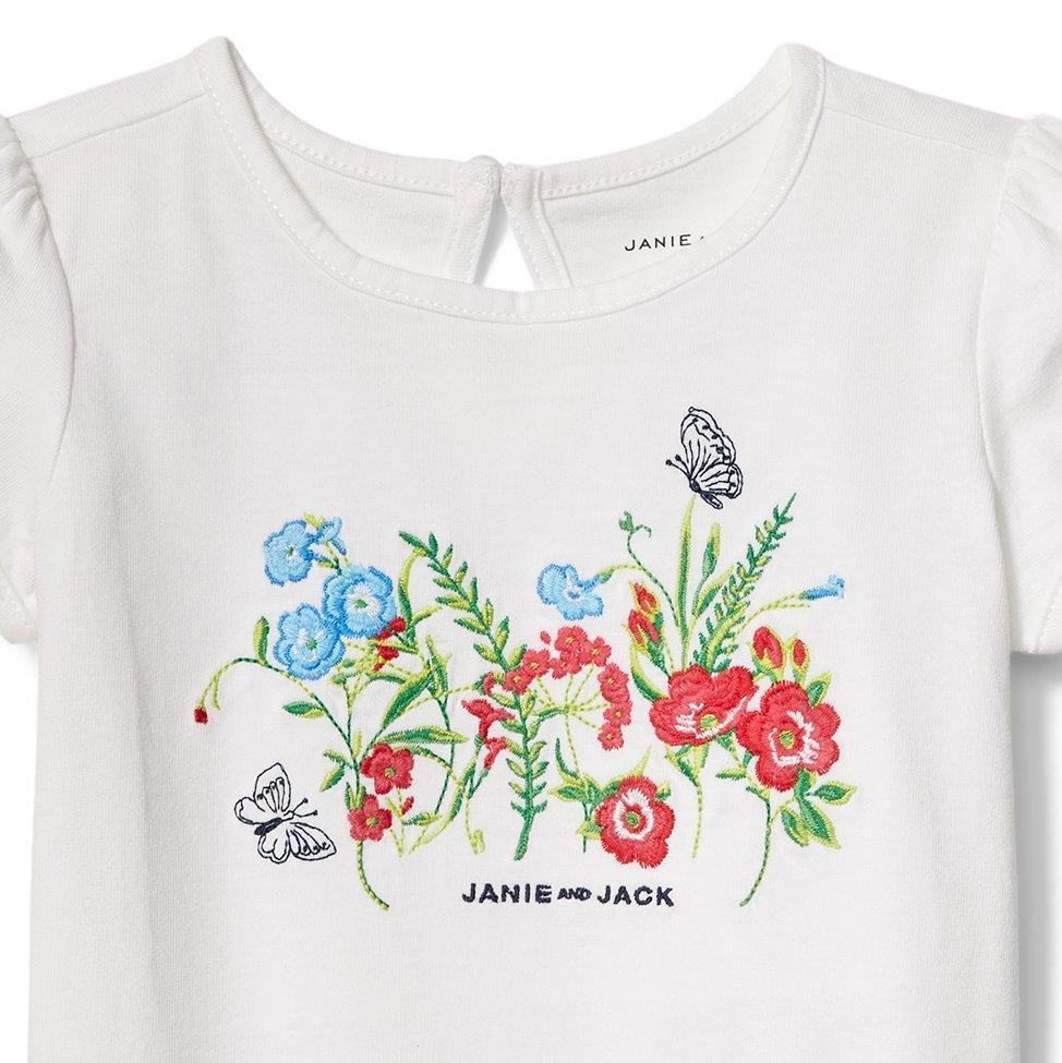 Embroidered Garden Tee image number 3