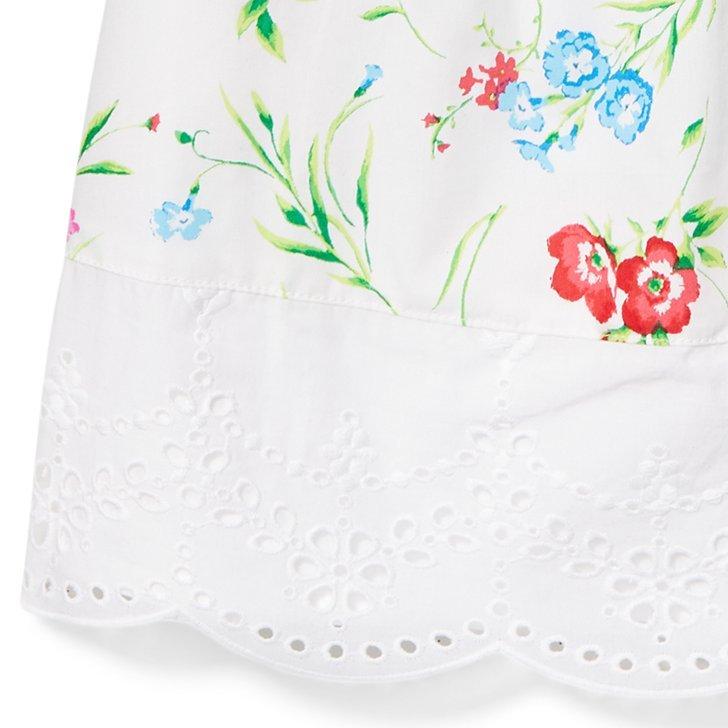 Eyelet Trim Floral Top image number 3