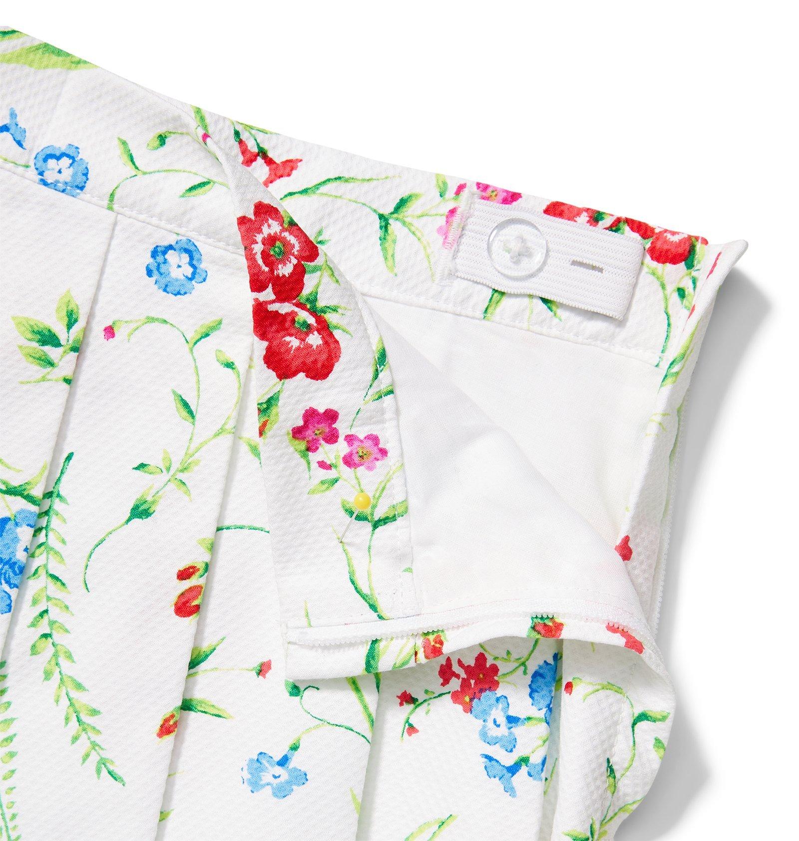 Floral Pique Pleated Skirt image number 2