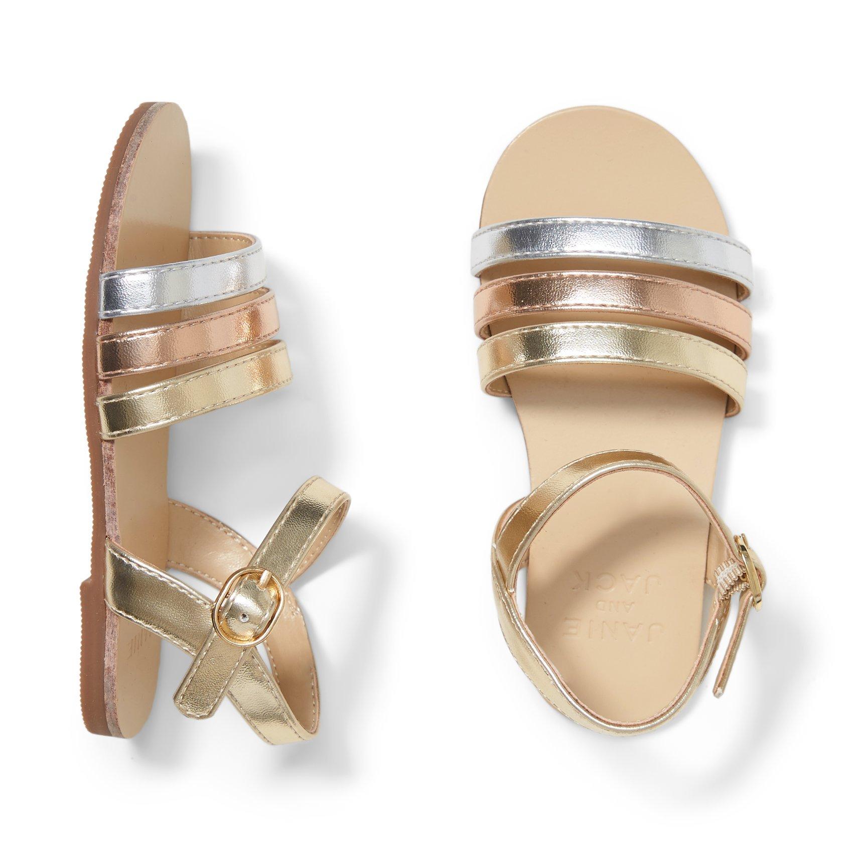 Metallic Strap Sandal