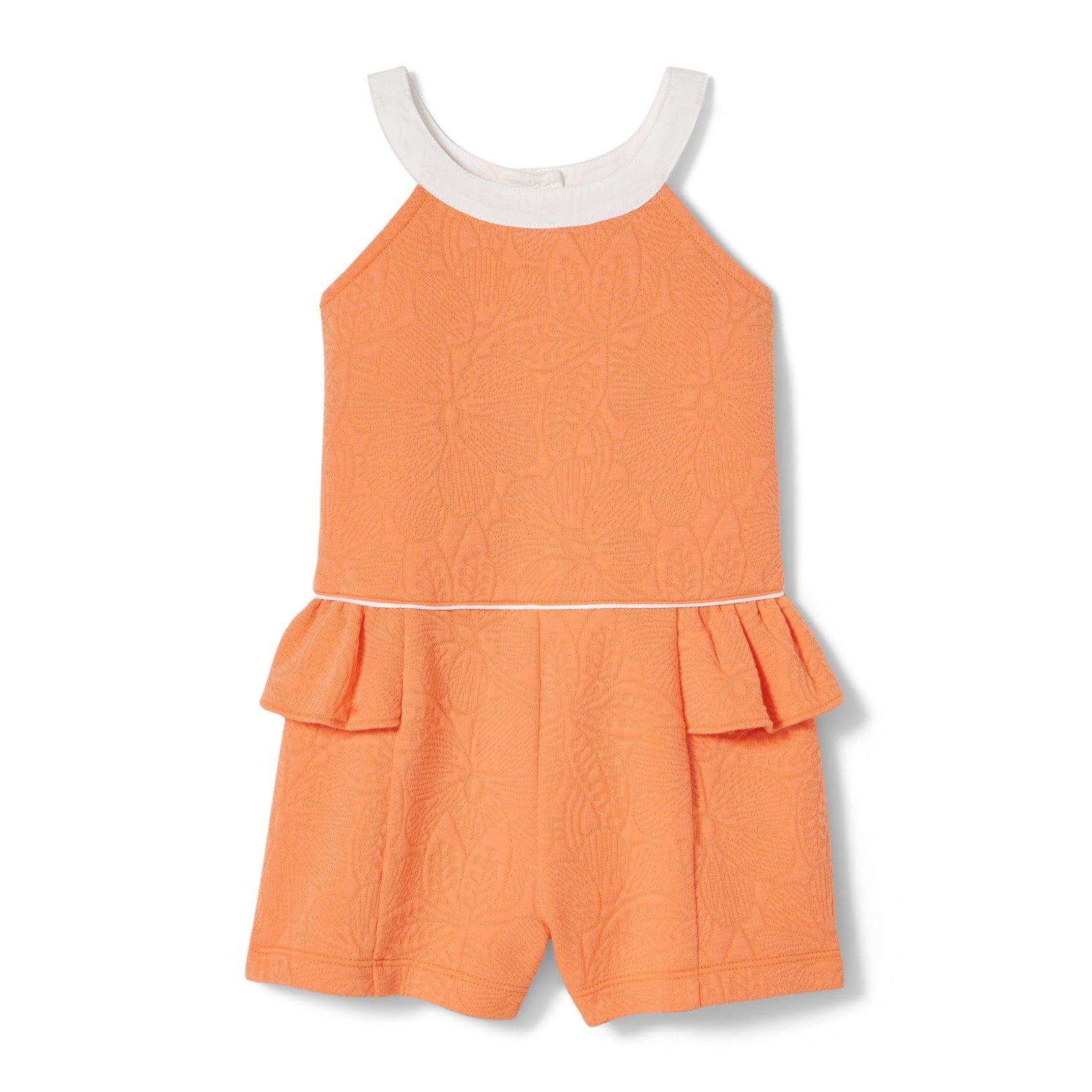Floral Jacquard Romper image number 0