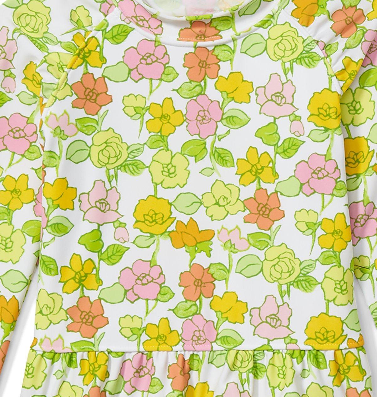 Floral Striped Rash Guard Set image number 2