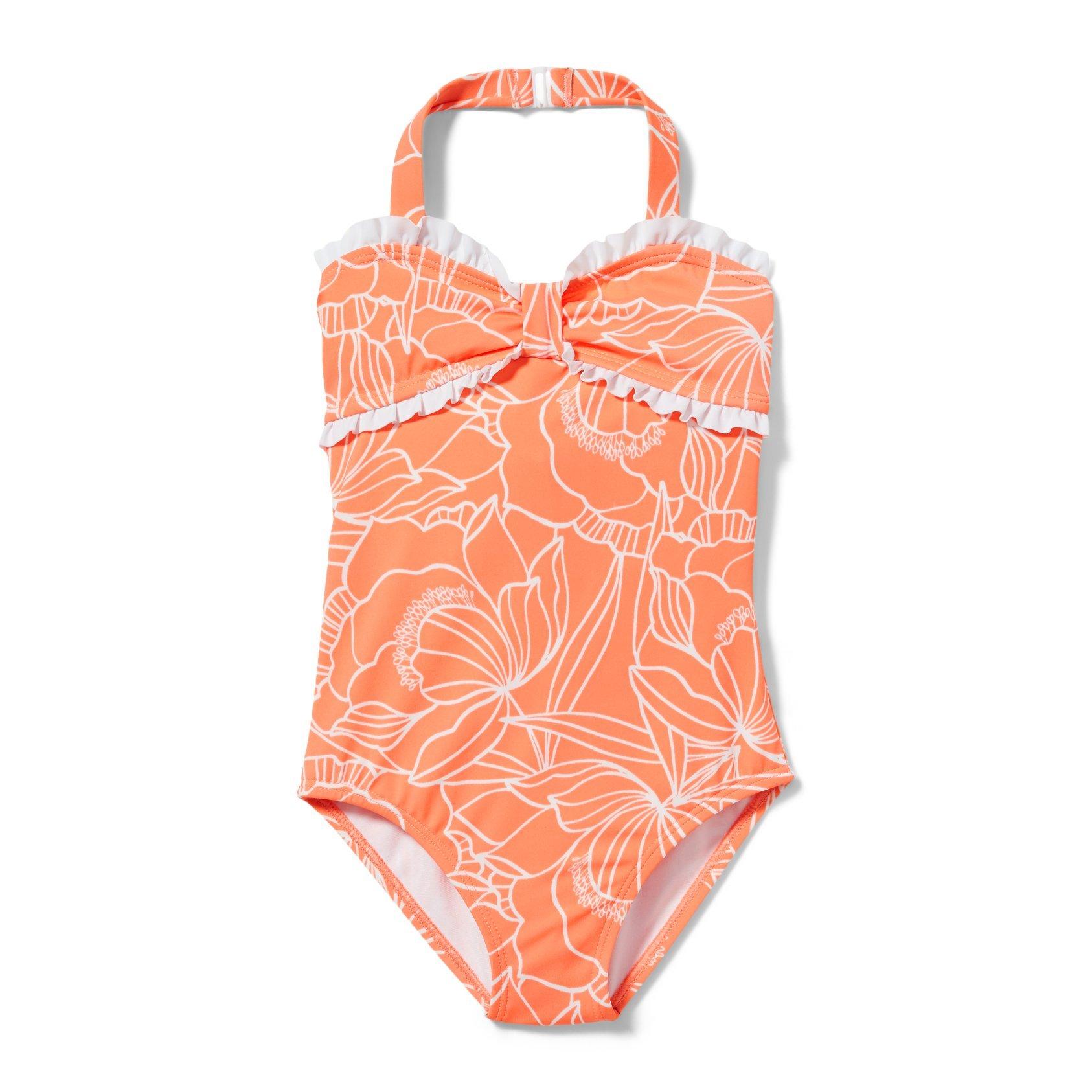 Hibiscus Ruffle Trim Swimsuit image number 0