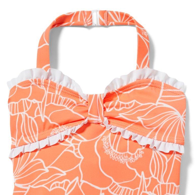 Hibiscus Ruffle Trim Swimsuit image number 2