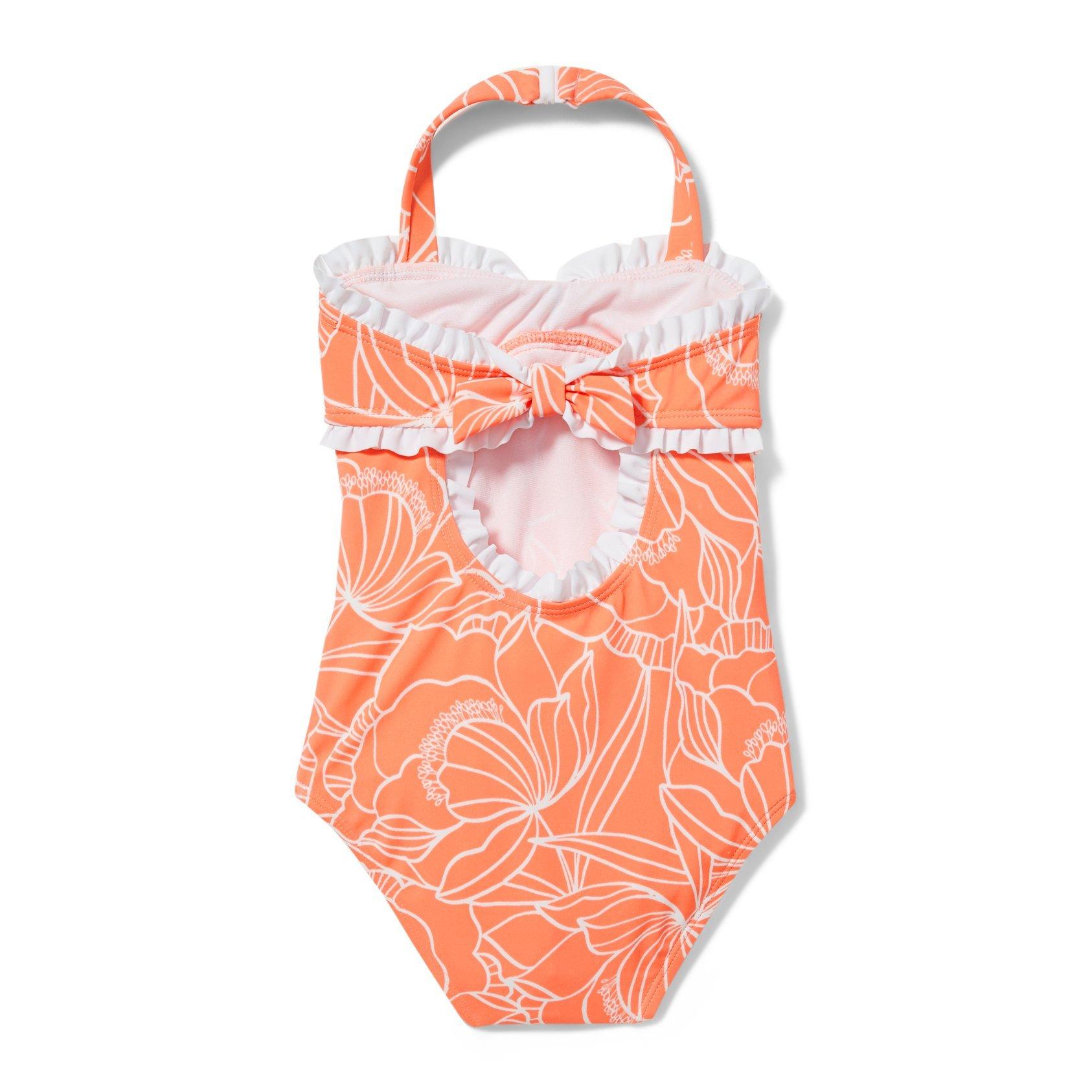 Hibiscus Ruffle Trim Swimsuit image number 1