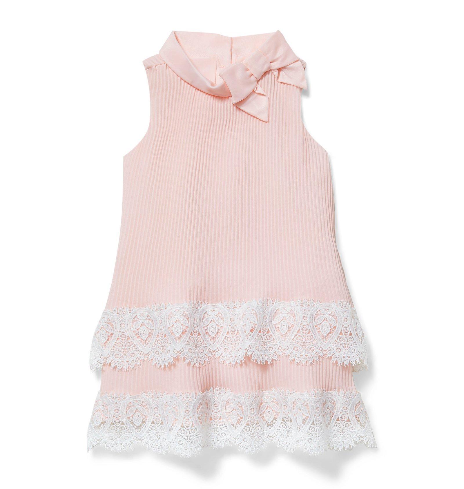 Lace Trim Pleated Dress image number 0