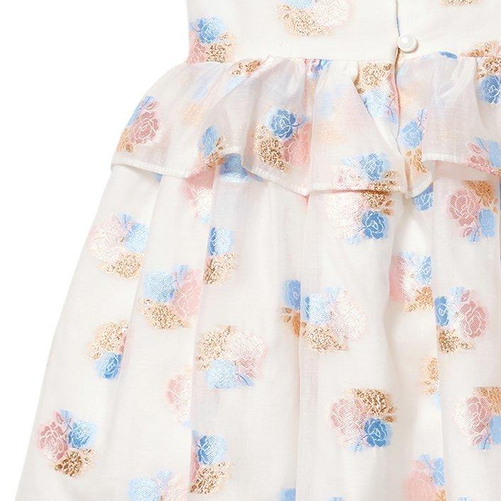 Embroidered Floral Jacquard Dress image number 2