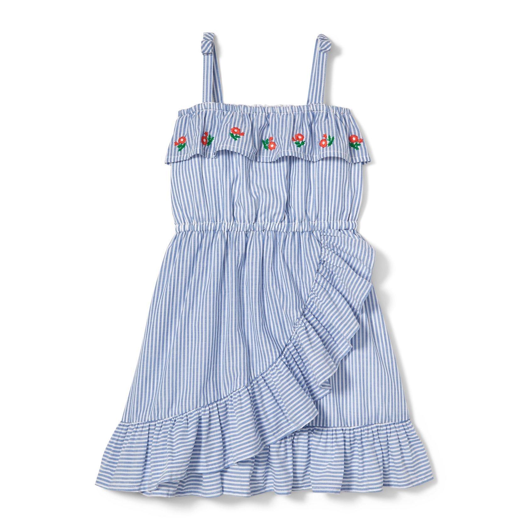 Striped Embroidered Poppy Dress image number 0