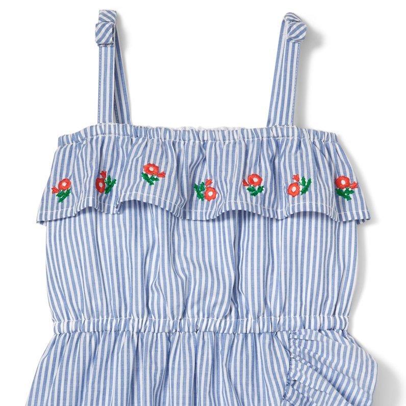 Striped Embroidered Poppy Dress image number 2