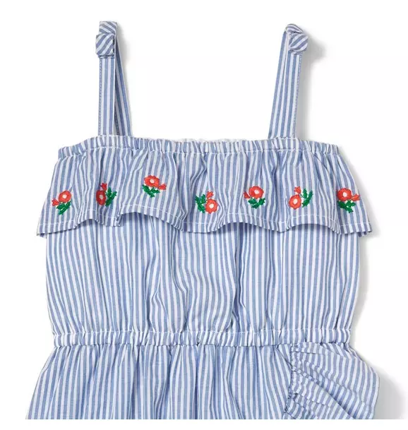 Striped Embroidered Poppy Dress image number 2