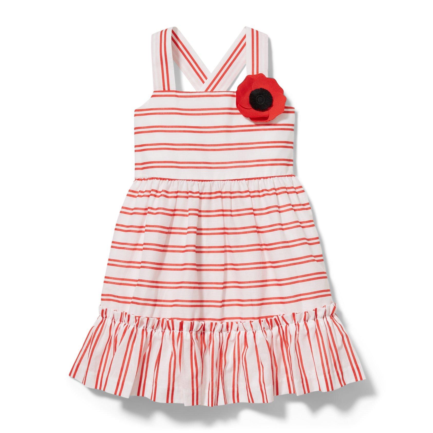 Striped Poppy Dress