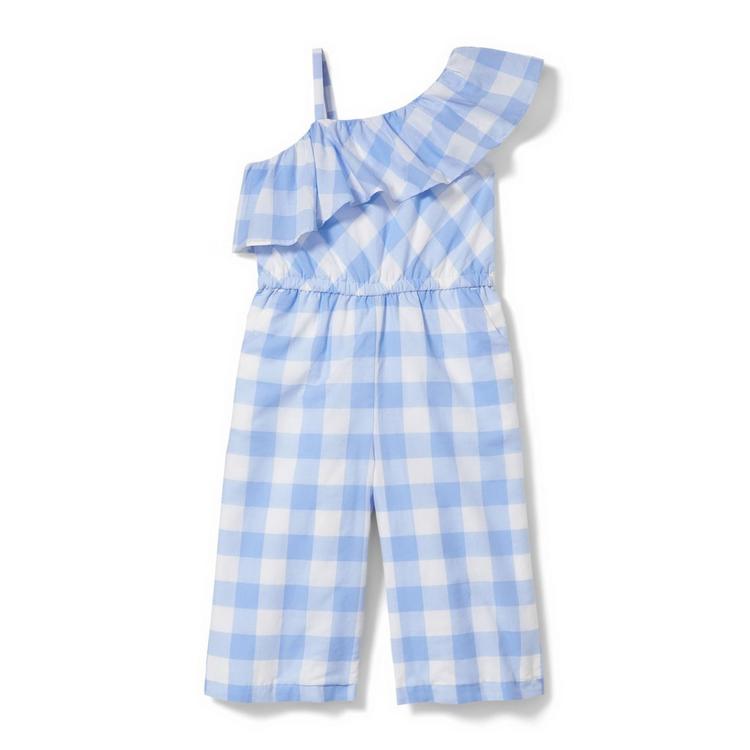 NWT Janie & Jack LAKESHORE GETAWAY 12 18 24 M Blue Piped Romper Cotton $42 Chic 