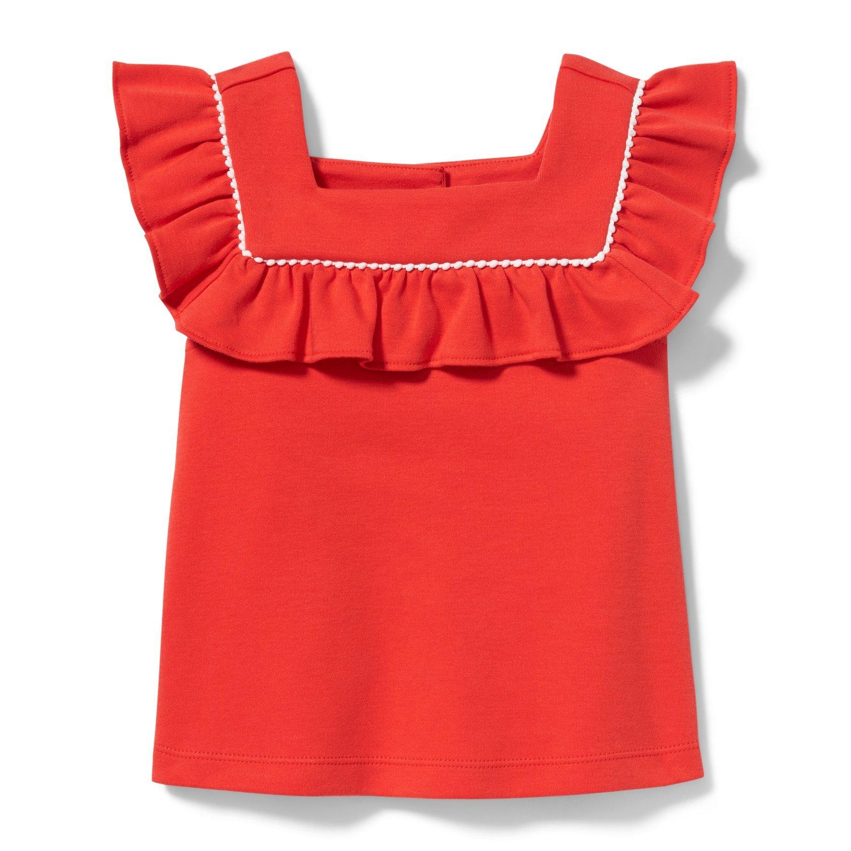 Square Neck Ruffle Top