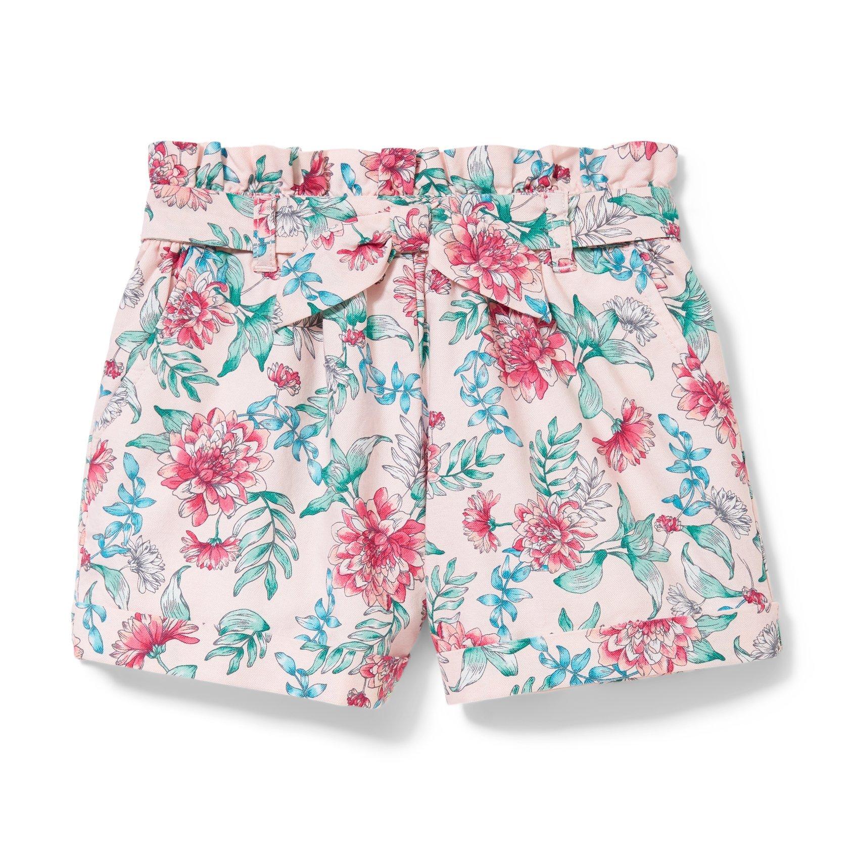 Floral Paperbag Waist Short image number 0