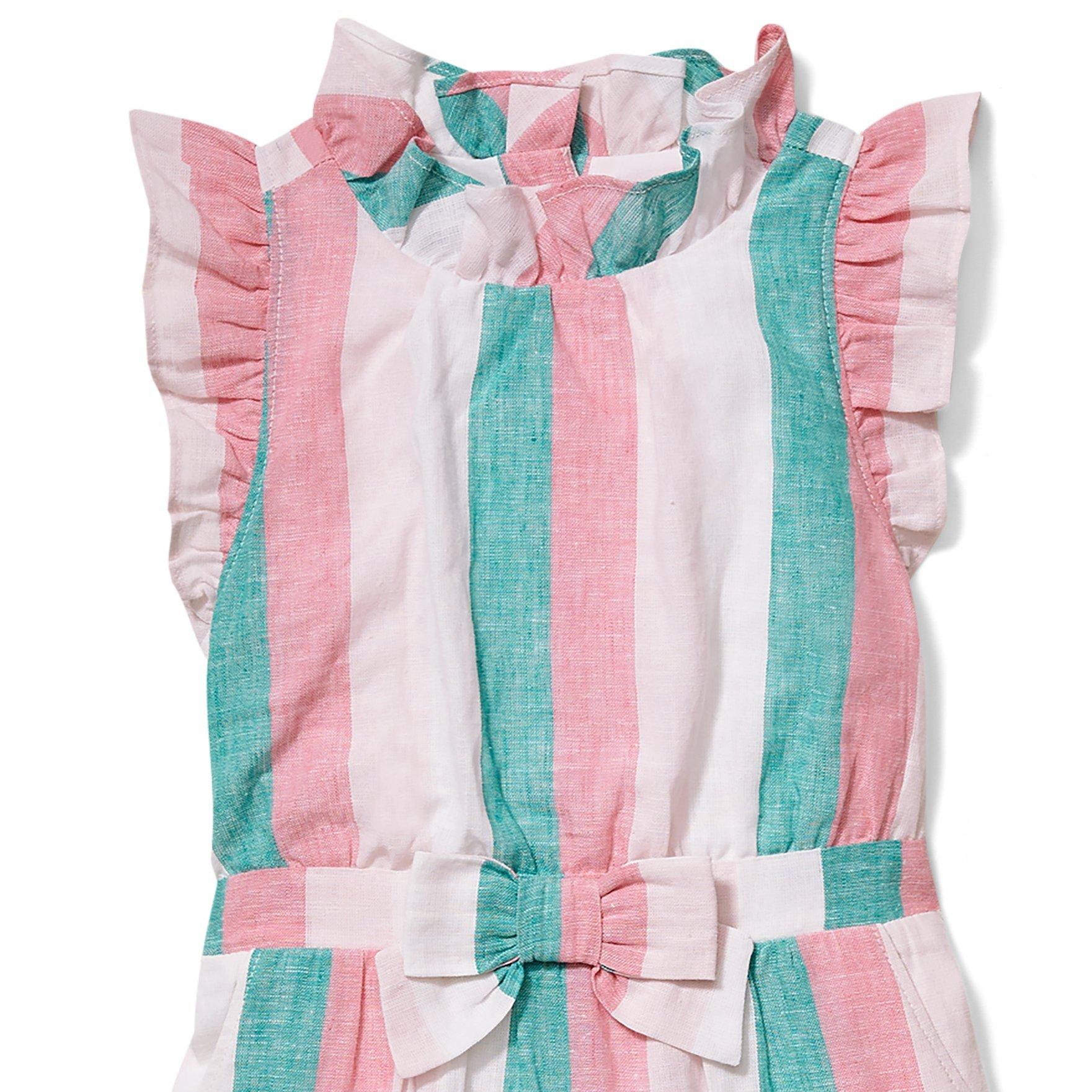 Striped Linen Romper image number 2