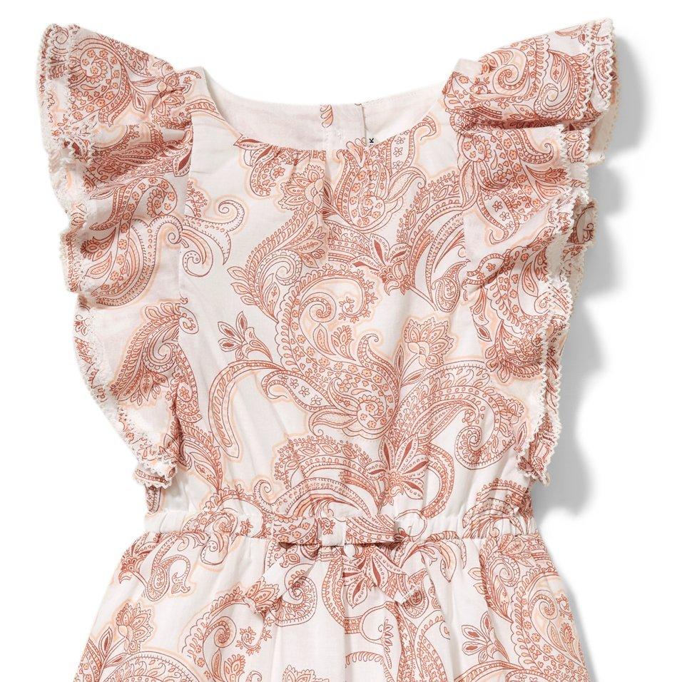 Ruffle Sleeve Paisley Dress image number 1