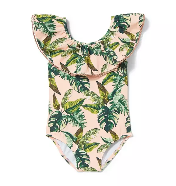 Palm Print Swimsuit image number 0