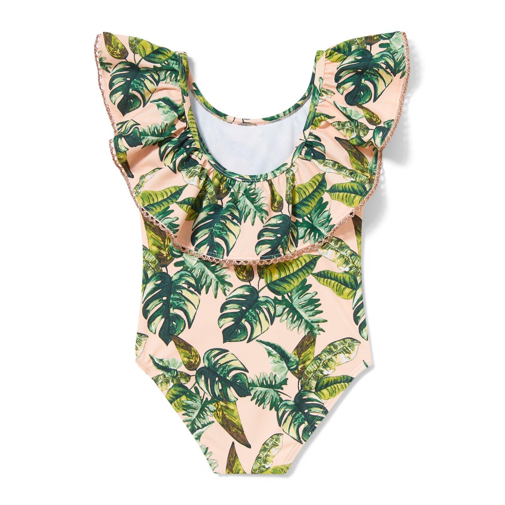 Palm Print Swimsuit image number 1