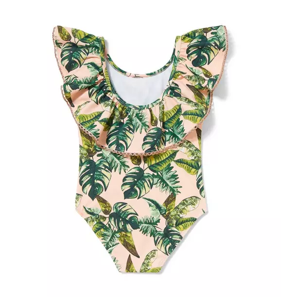 Palm Print Swimsuit image number 1