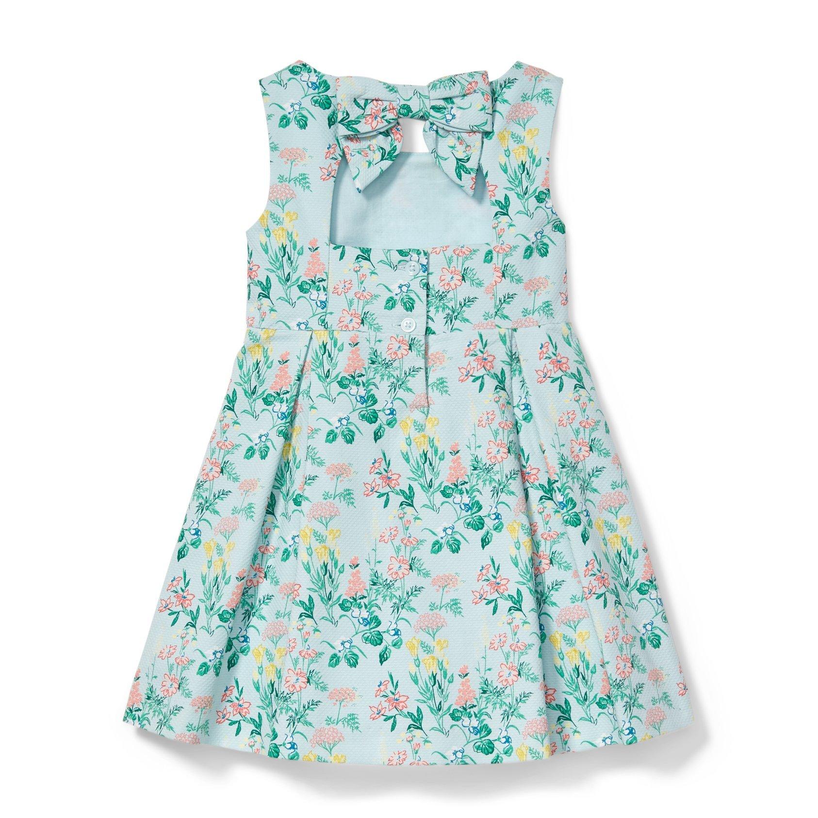 Floral Pique Pleated Dress image number 1