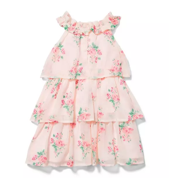 Floral Tiered Chiffon Dress image number 2