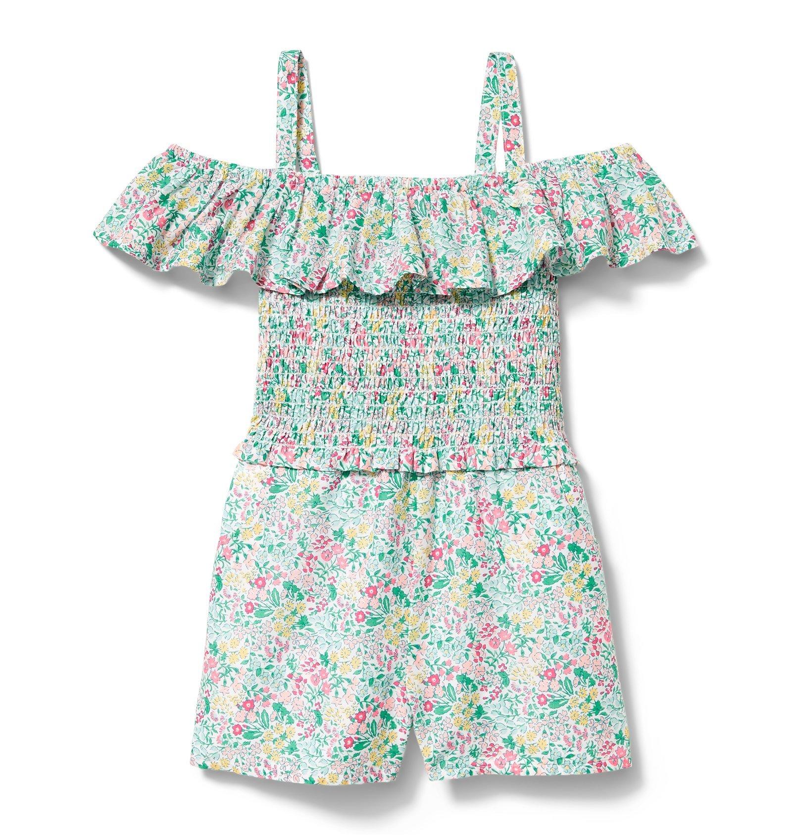 Mini Floral Smocked Romper image number 0