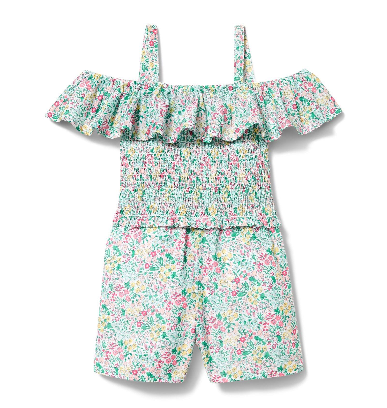 Mini Floral Smocked Romper image number 1
