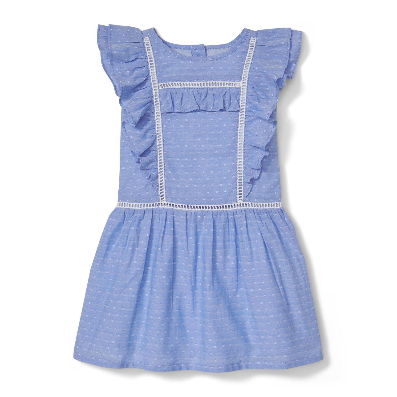 Swiss Dot Ruffle Trim Dress  image number 0