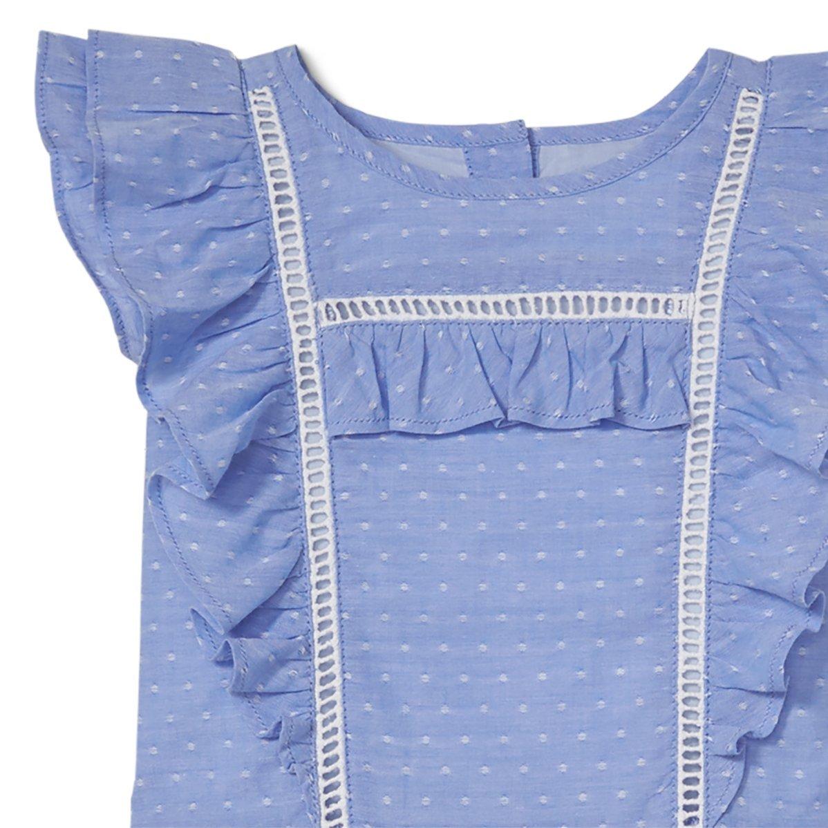 Swiss Dot Ruffle Trim Dress  image number 2