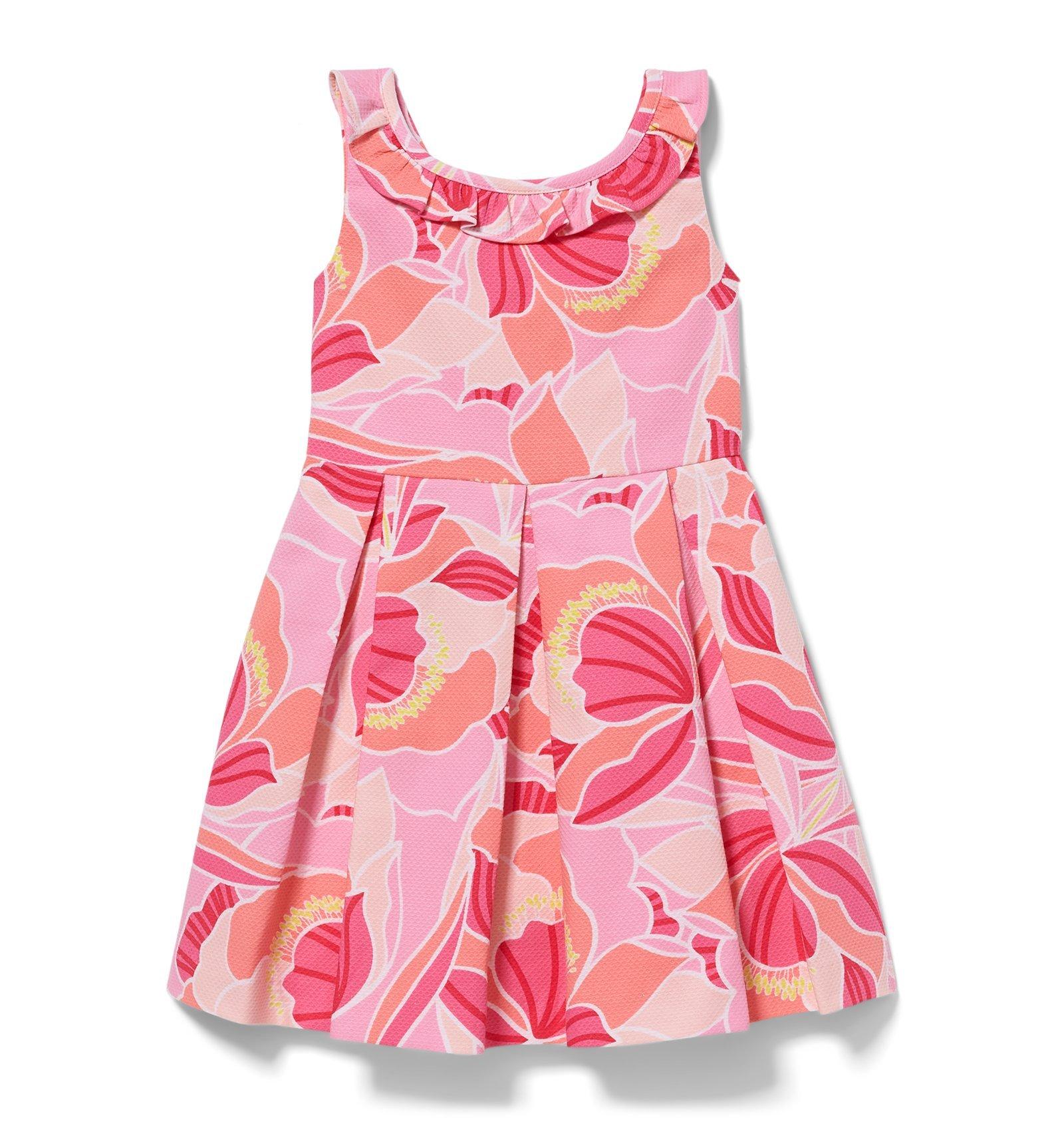 Peony Print Pique Dress