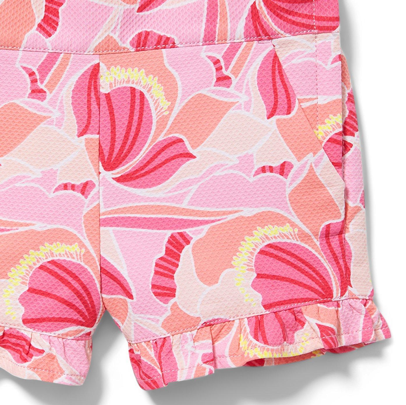 Peony Print Ruffle Short image number 3