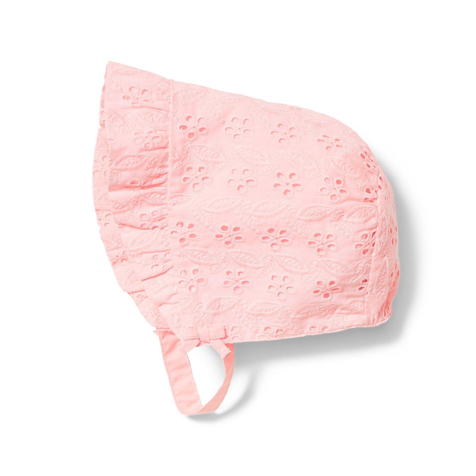 Eyelet Ruffle Bonnet