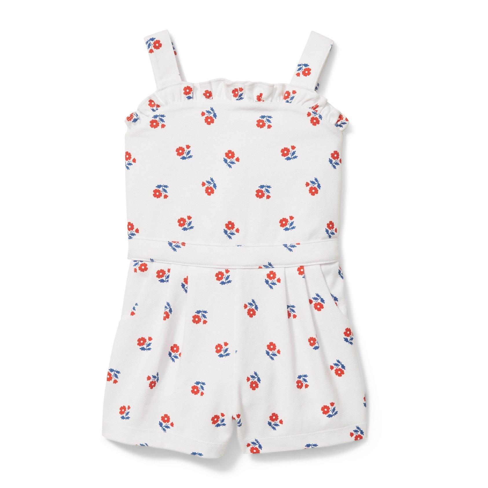 Flower Print Romper image number 0