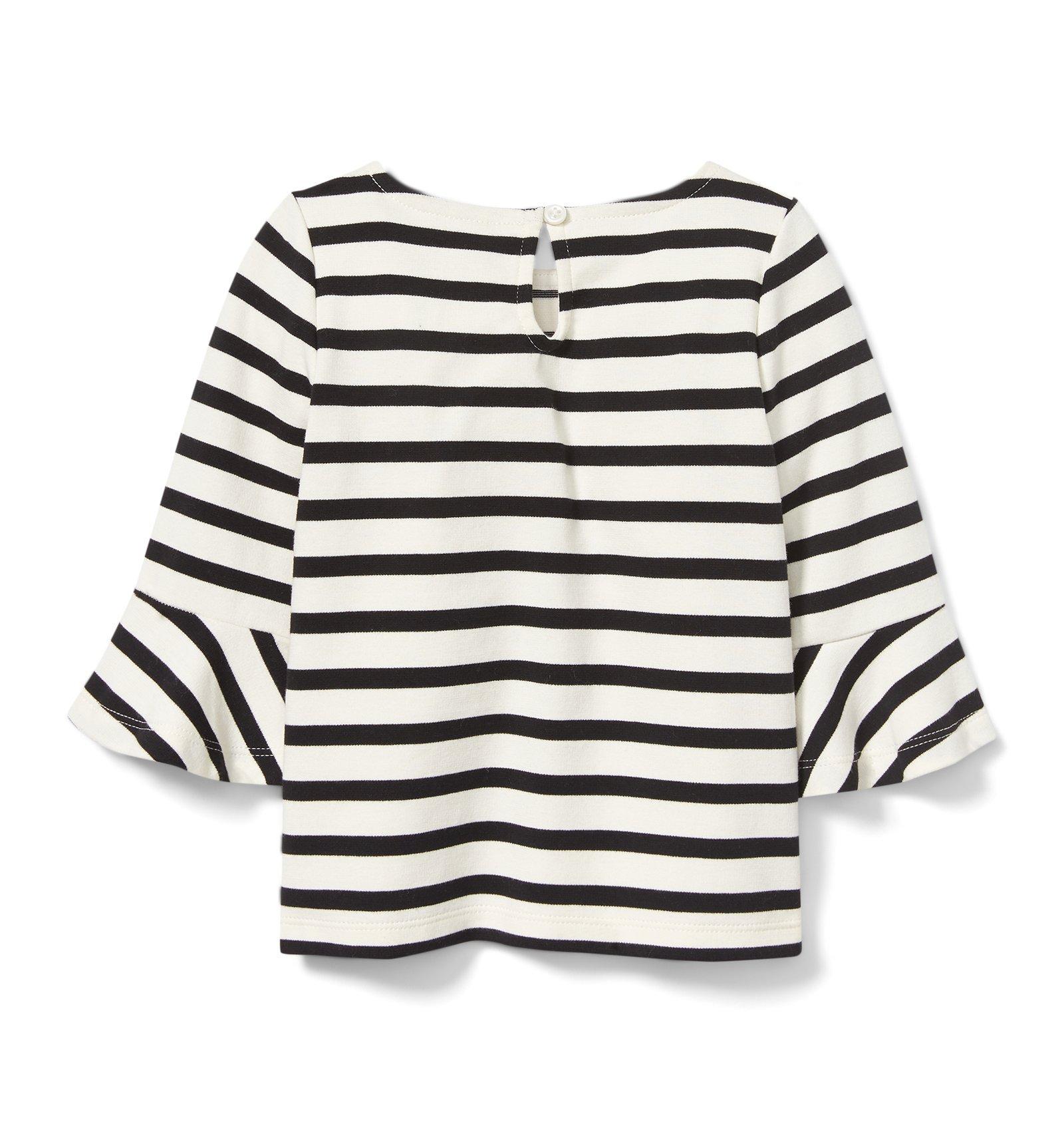 Juno Valentine Striped Faux Pearl Top  image number 1