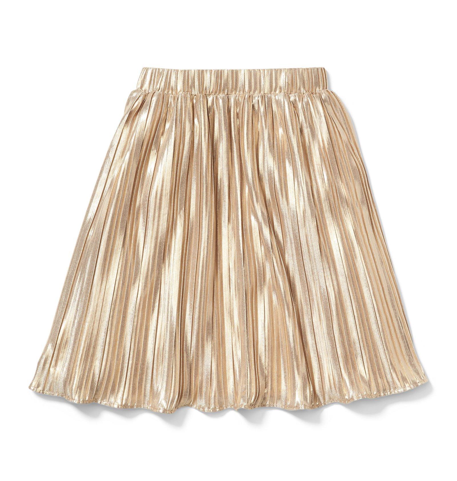 Gold pleated shop skirt 00