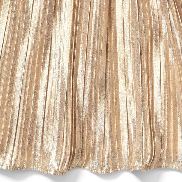 Rachel Zoe Gold Pleated Maxi Skirt image number 1