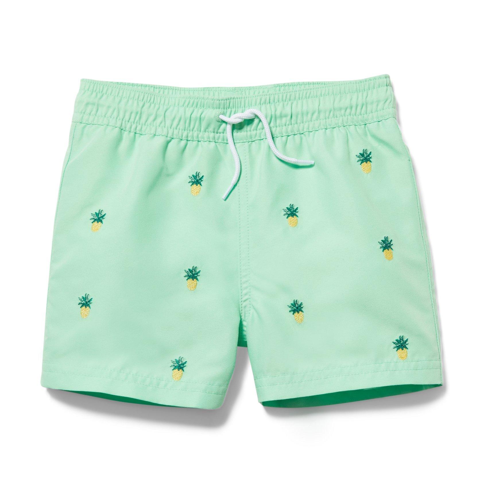 Embroidered Pineapple Swim Trunk image number 0