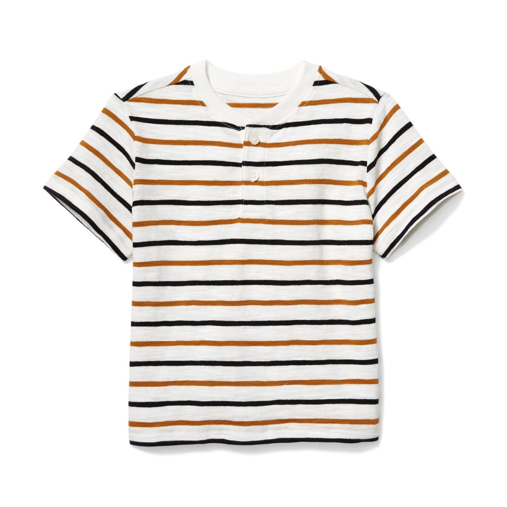 Striped Henley Slub Tee image number 0