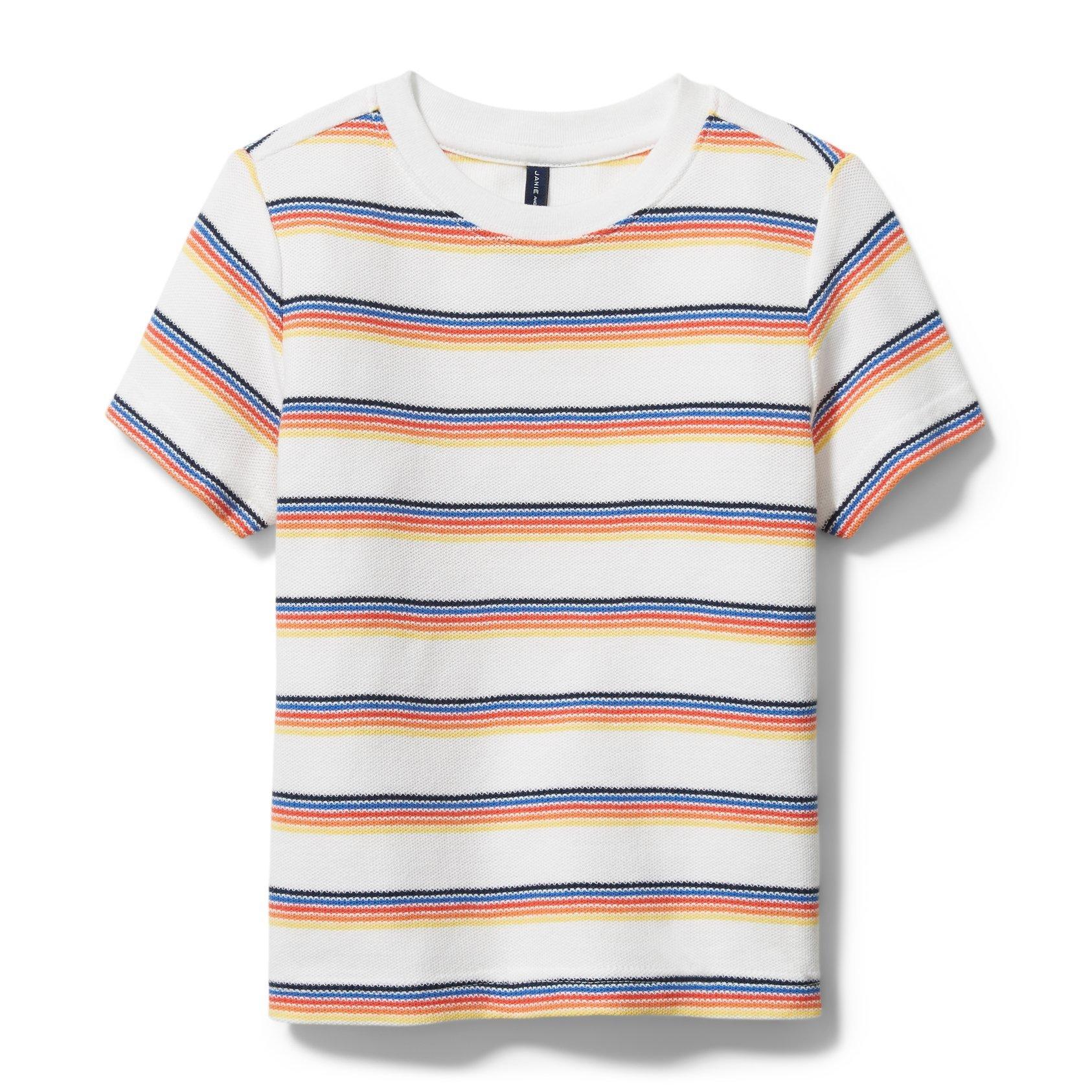 Striped Pique Tee image number 0