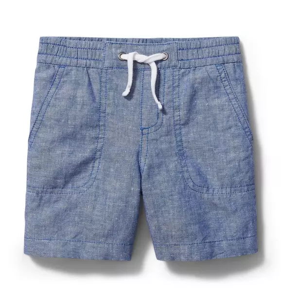 Chambray Linen Pull-On Short image number 0